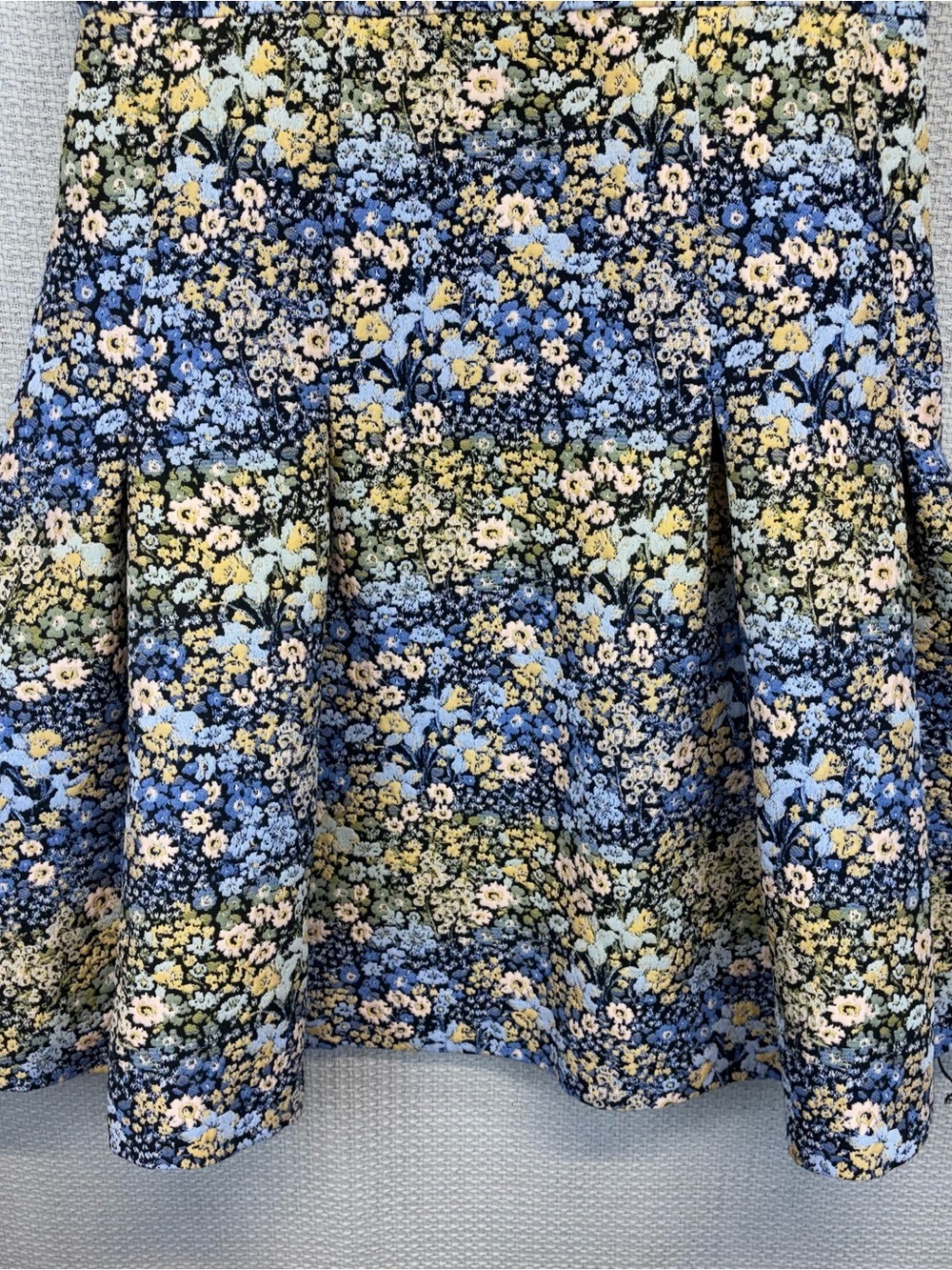 Brooks Brothers Blue Floral Upholstery French Woven Jacquard Tea Dress Sz 12 - Picture 6 of 11